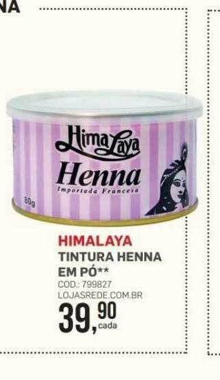 Lojas Rede Himalaya tintura henna em pó oferta