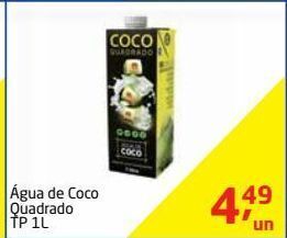 Tenda Atacado Água de coco quadrado tp 1l oferta