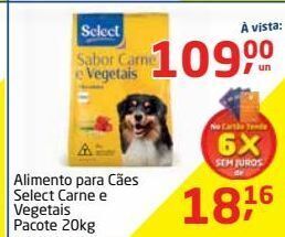 Tenda Atacado Ração para cães select 20kg oferta