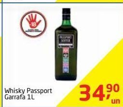 Tenda Atacado Whisky passport garrafa 1l oferta