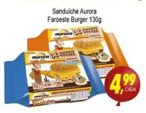 Kaçula Supermercados Sanduiche Aurora Faroeste Burger 130g oferta