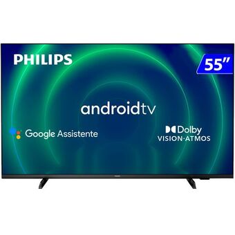Gazin Smart tv philips led 55" 4k ultra hd wi-fi android bluetooth 55pug7406/78 oferta