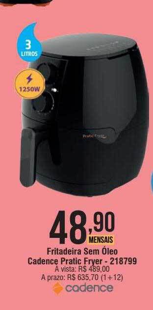 Fritadeira sem óleo cadence pratic fryer