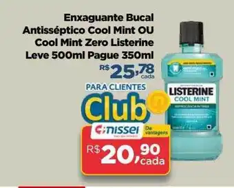 Farmácias Nissei Enxaguante bucal antisséptico cool mint ou cool mint zero listerine oferta