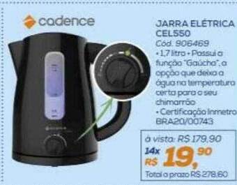 Lojas Colombo Jarra elétrica cel550 cadence oferta