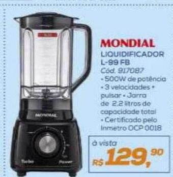 Lojas Colombo Mondial liquidificador l-99 fb oferta