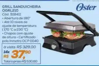 Lojas Colombo Grill sanduicheira ogrl210 oster oferta