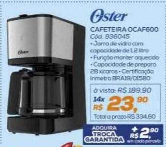 Lojas Colombo Oster cafeteira ocaf600 oferta