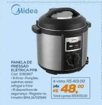 Midea panela de pressão elétrica ppb