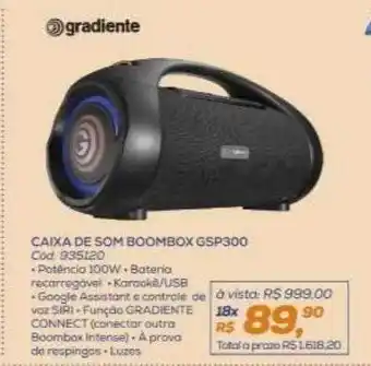 Gradiente caixa de som boombox gsp300
