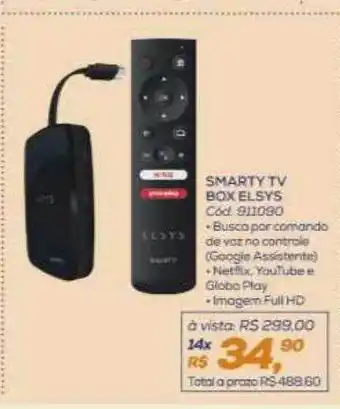 Lojas Colombo Smart tv box elsys oferta