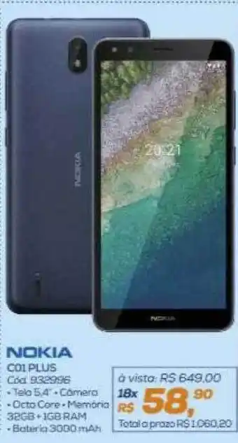 Lojas Colombo Nokia c01 plus oferta