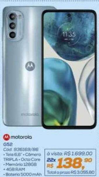 Lojas Colombo Motorola g52 oferta