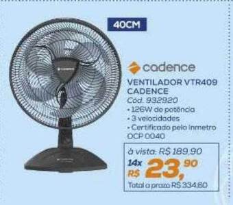 Lojas Colombo Cadence ventilador vtr409 cadence oferta