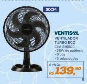Lojas Colombo Ventisol ventilador turbo eco oferta