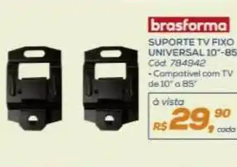 Lojas Colombo Brasforma suporte tv fixo universal 10 oferta