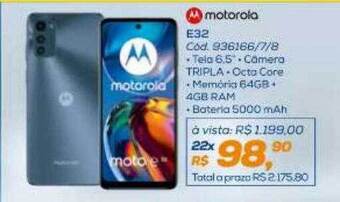 Lojas Colombo Motorola e32 oferta