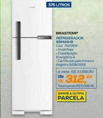 Lojas Colombo Brastemp refrigerador brm44hb oferta