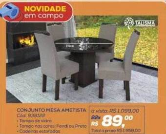Conjunto mesa ametista talisma
