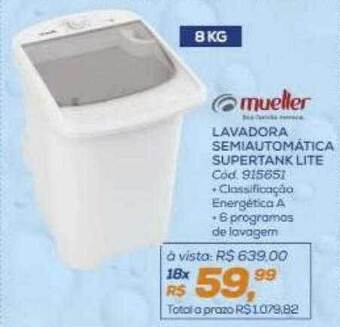 Mueller lavadora semiautomática supertank lite