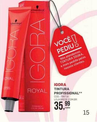 Lojas Rede Igora tintura profissional oferta