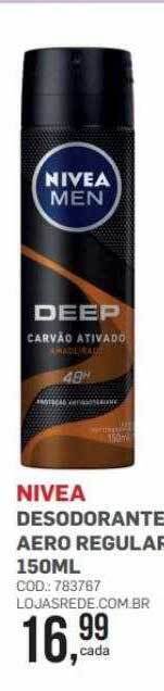 Lojas Rede Nivea desodorante aero regular oferta
