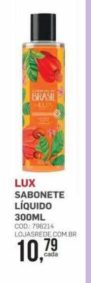 Lojas Rede Lux sabonete líquido oferta