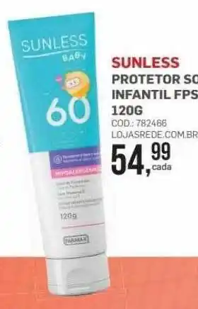 Sunless protetor solar infantil fps 60