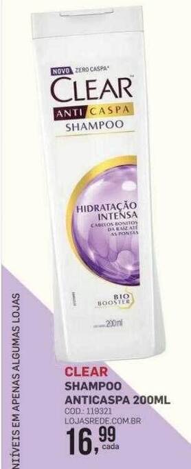 Lojas Rede Clear shampoo anticaspa oferta