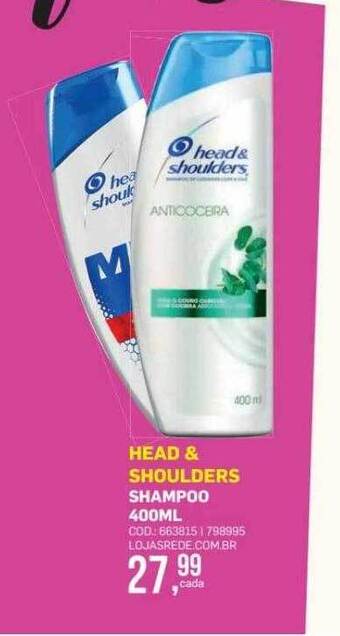 Lojas Rede Head & shoulders shampoo oferta