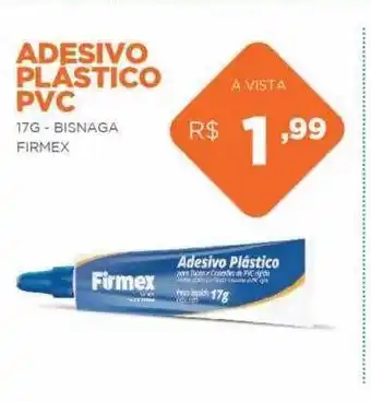 Adesivo plastivo pvc 17g - bisnaga firmex