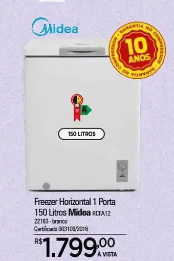 Zenir Freezer horizontal 1 porta midea oferta