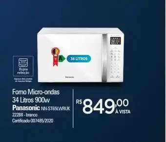 Zenir Forno micro-ondas 34 litros 900w panasonic oferta