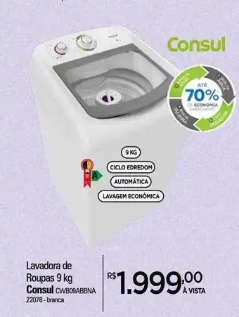 Lavadora de roupas 9kg consul