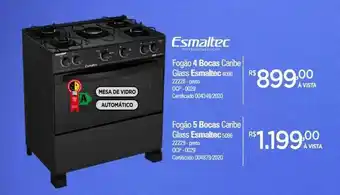 Zenir Fogão 4 bocas caribe glass esmaltec fogão 5 bocas caribe glass esmaltec oferta