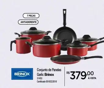 Zenir Conjunto de panelas garlic brinox oferta