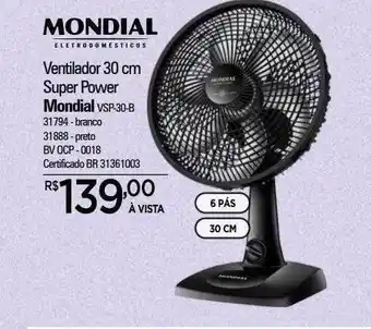 Zenir Mondial ventilador 30cm super power mondial oferta