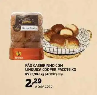 Cooper Pão caseirinho com linguiça cooper pacote kg oferta