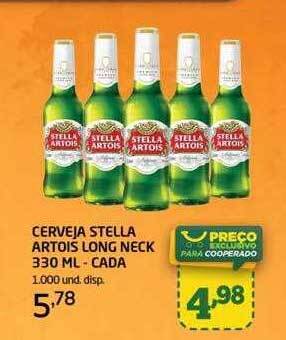 Cerveja stella artois long neck - cada