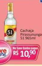 Supermercados Savegnago Cachaça pirassununga 51 oferta