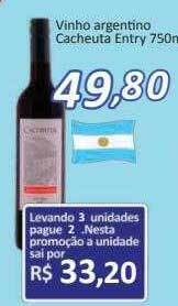 Supermercados Savegnago Vinho argentino cacheuta entry oferta
