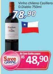 Supermercados Savegnago Vinho chileno casillero d diablo oferta