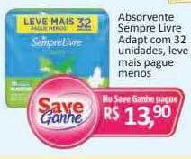 Supermercados Savegnago Absorvente sempre livre adapt com 32 oferta