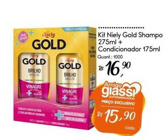 Giassi Supermercados Kit niely gold shampoo + condicionador oferta