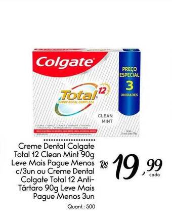 Giassi Supermercados Creme dental colgate total 12 clean mint ou creme dental colgate total 12 anti-tártaro oferta