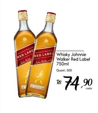 Giassi Supermercados Whisky johnnie walker red label oferta