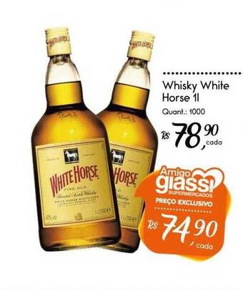 Giassi Supermercados Whisky white horse oferta