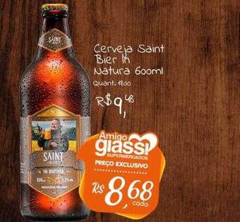 Giassi Supermercados Cerveja saint bier in natura 600ml oferta