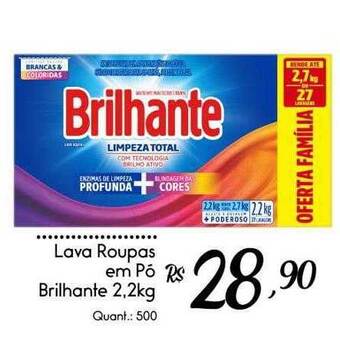 Giassi Supermercados Lava roupas em pó brilhante oferta