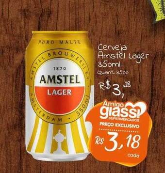 Giassi Supermercados Cerveja amstel lager oferta